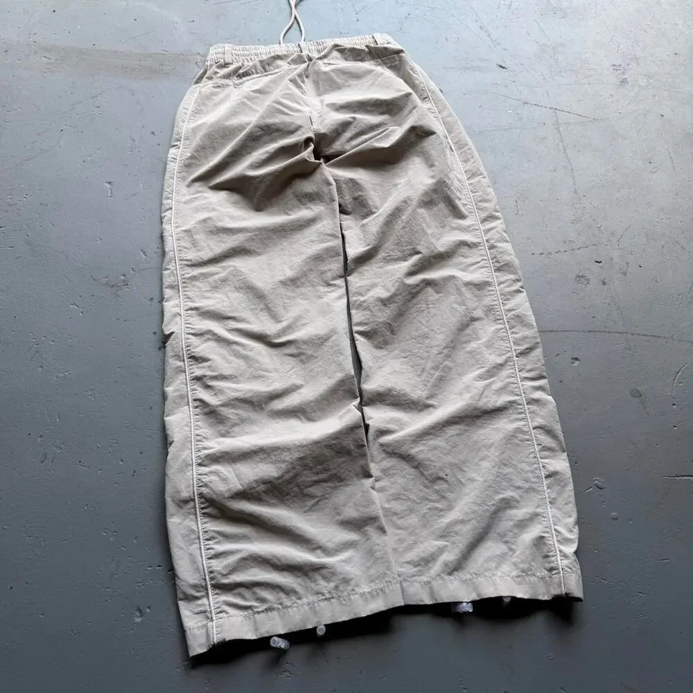 Pacsun Beige Baggy Nylon Track Pants Small